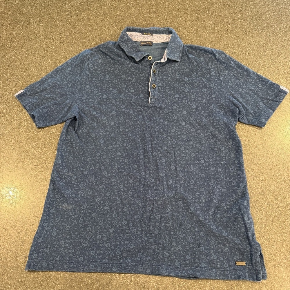 Paul And Shark All Over Floral Print Medium‎ Cotton SS Polo